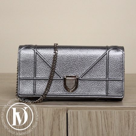 Wallet on chain Diorama en cuir métallisé - Dior Dressingment Votre