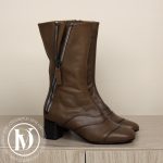 Bottines Lexie en cuir cognac p.37 - Chloé Dressingment Votre