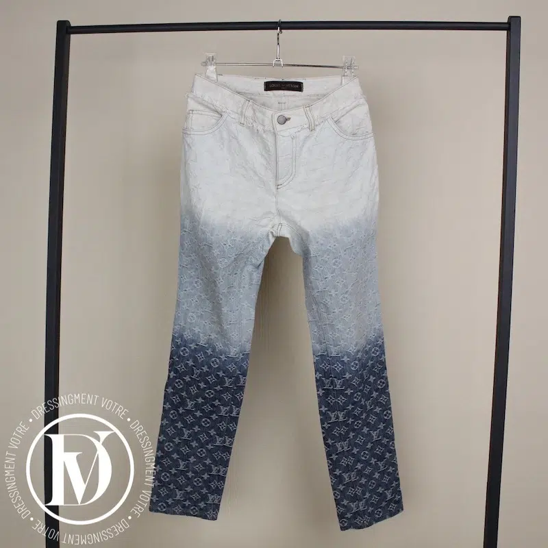Jeans en coton bleu monogram t.38 - Louis Vuitton Jeans en coton bleu monogram t.38 - Louis Vuitton