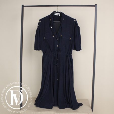 Robe en soie bleu marine t.38 - Chloé Dressingment Votre