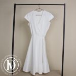 Robe cache coeur en coton blanc t.38 - Chloé Dressingment Votre
