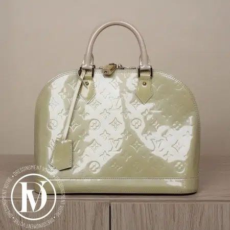 Sac Alma MM en cuir vernis beige - Louis Vuitton Sac Alma MM en cuir vernis beige - Louis Vuitton Dressingment Votre