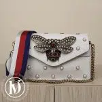 Sac Queen Margaret en cuir blanc - Gucci Dressingment Votre