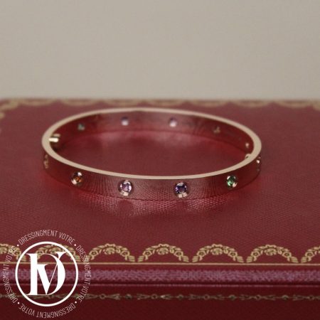Bracelet Love Rainbow en or rose t.17 - Cartier Dressingment Votre