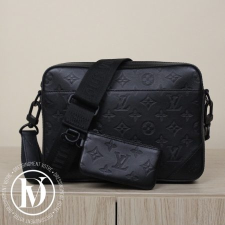 Pochette Duo Messenger monogram en cuir noir - Louis Vuitton Dressingment Votre