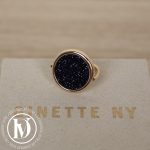 Bague Ajna en or rose et pierre de sable bleu t.50/51 - Ginette NY Dressingment Votre