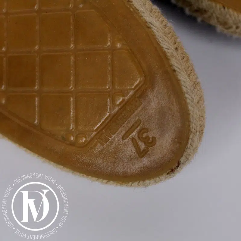 Espadrilles en cuir bleu marine et noir p.37 - Chanel Espadrilles en cuir bleu marine et noir p.37 - Chanel – Image 8