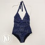 Maillot de bain motif camélia bleu marine t.34 - Chanel Dressingment Votre