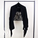 Grande écharpe à franges noire - Burberry Dressingment Votre