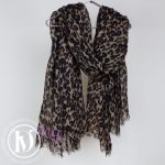 Étole léopard Stephen Sprouse en cachemire et soie marron - Louis Vuitton Dressingment Votre