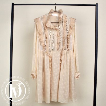 Robe en soie plissée biscuit pink t.34 - Chloé Dressingment Votre