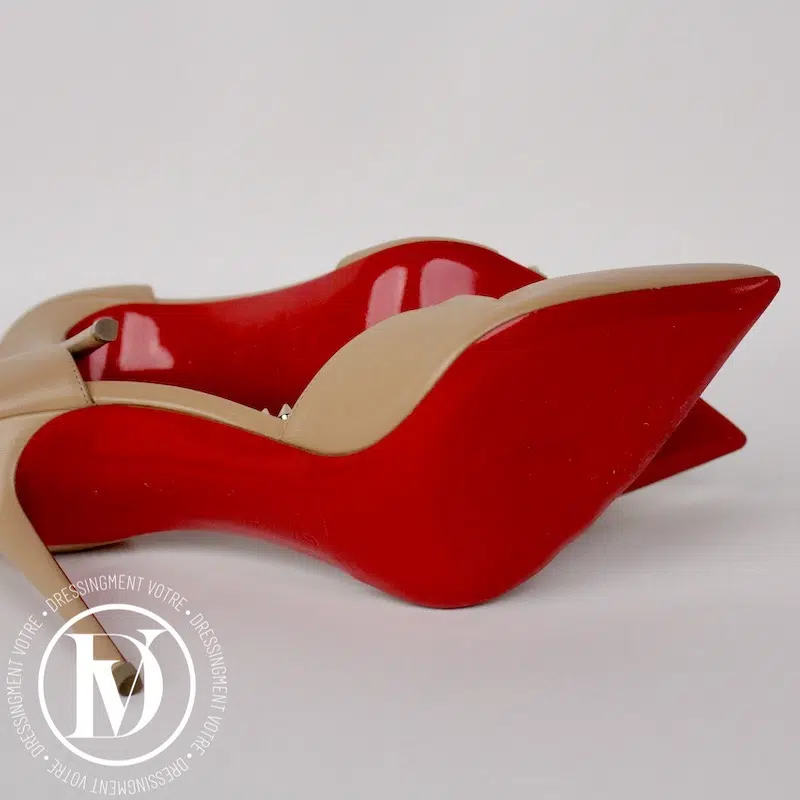 Escarpins Spike Cross 100 en cuir kid nude p.39 - Christian Louboutin Escarpins Spike Cross 100 en cuir kid nude p.39 - Christian Louboutin – Image 7