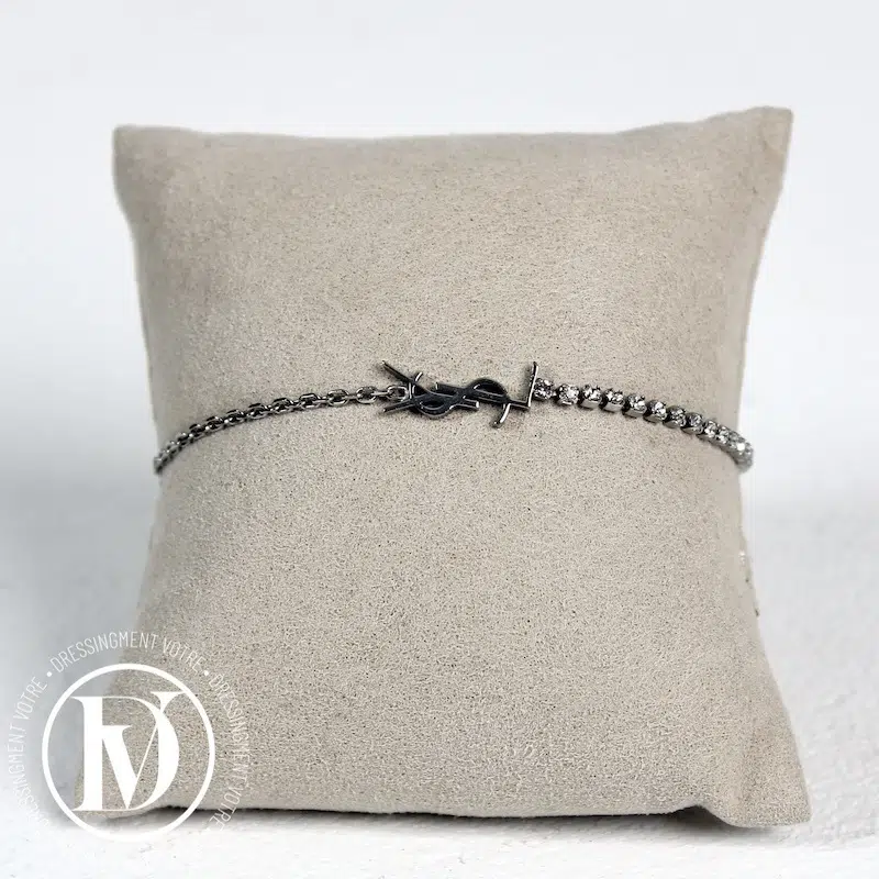 Bracelet Cassandre en métal et strass T.S - Saint Laurent Bracelet Cassandre en métal et strass T.S - Saint Laurent