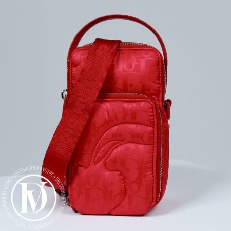 Pochette bandoulière Micro Rider oblique rouge - Dior Dressingment Votre