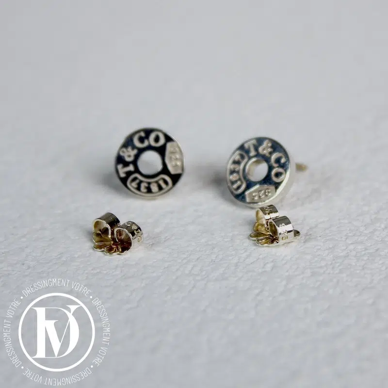 Boucles d'oreilles rondes en argent - Tiffany&Co Boucles d'oreilles rondes en argent - Tiffany&Co – Image 3