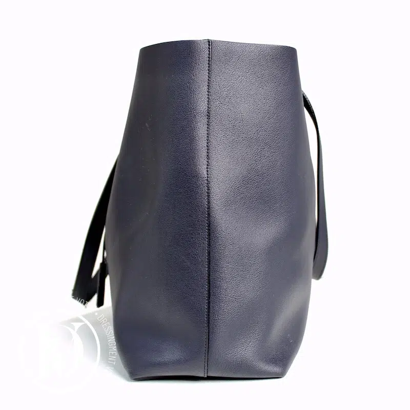 Cabas Shopping en cuir bleu marine - Saint Laurent Cabas Shopping en cuir bleu marine - Saint Laurent – Image 4