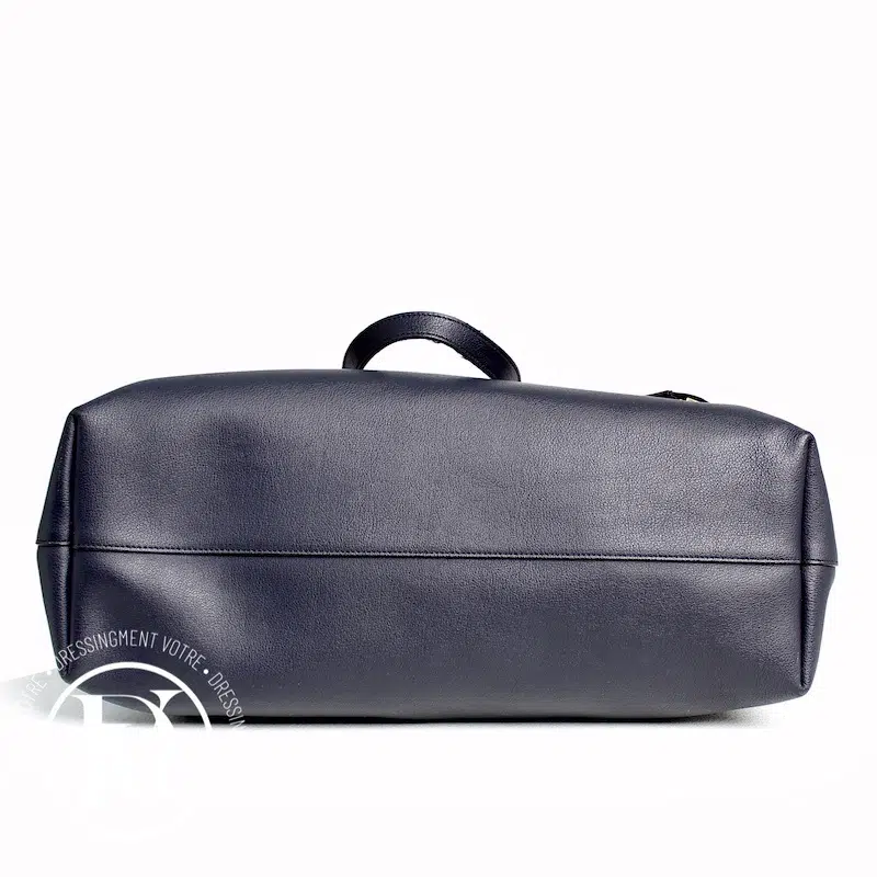 Cabas Shopping en cuir bleu marine - Saint Laurent Cabas Shopping en cuir bleu marine - Saint Laurent – Image 6