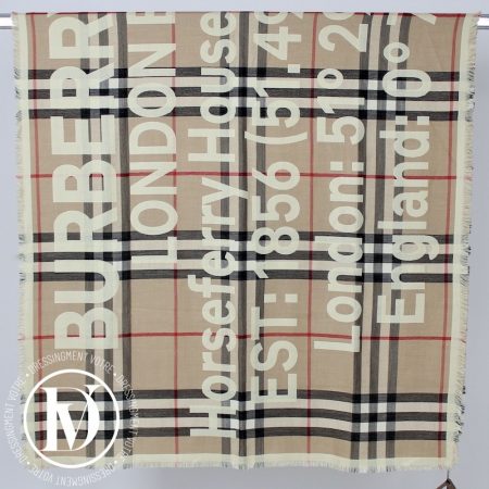 Grande écharpe à logos imprimés - Burberry Dressingment Votre