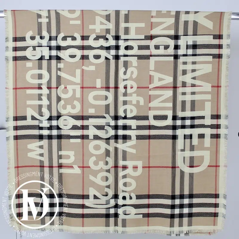 Grande écharpe à logos imprimés - Burberry Grande écharpe à logos imprimés - Burberry – Image 3