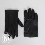 Gants en cuir noir t.7,5 - Hermès Dressingment Votre