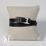 Bracelet Behapi en cuir noir t.2 - Hermès Dressingment Votre