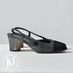 Slingbacks à talon gris irisé p 36,5 - Chanel Dressingment Votre