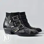 Bottines Susanna en cuir noir et silver p.35,5 - Chloé Dressingment Votre