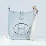 Sac Mini Evelyne 16 en cuir bleu pâle - Hermès Dressingment Votre