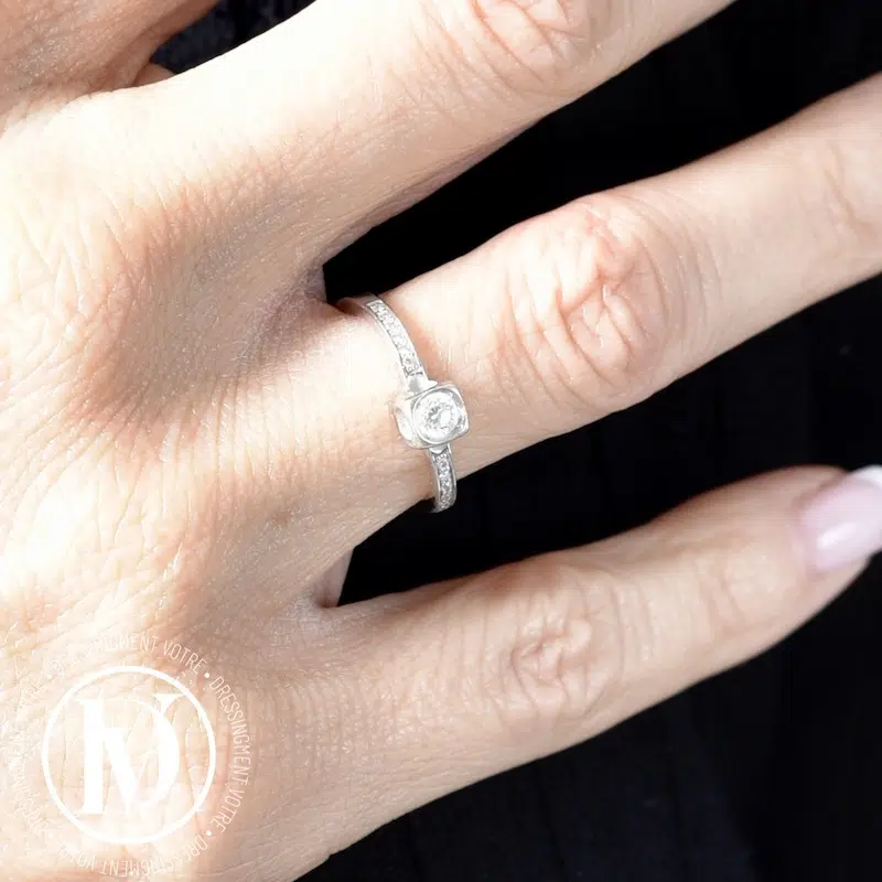 Bague Le Cube en or blanc et diamants - Dinh Van Bague Le Cube en or blanc et diamants - Dinh Van – Image 2