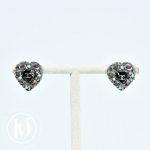 Boucles d'oreilles coeur en métal et émail - Chanel Dressingment Votre