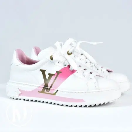Sneakers Time Out en cuir blanc et rose p.36,5 - Louis Vuitton Sneakers Time Out en cuir blanc et rose p.36,5 - Louis Vuitton Dressingment Votre