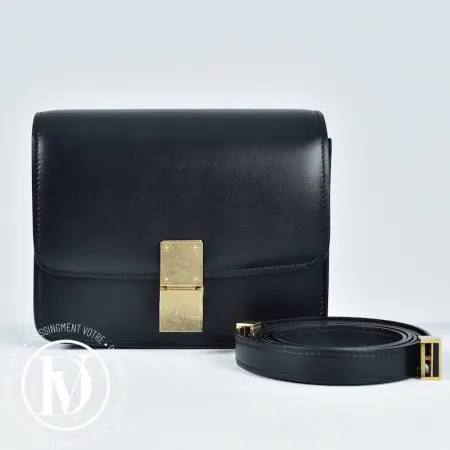 Sac Classic box teen en cuir noir - Céline Sac Classic box teen en cuir noir - Céline Dressingment Votre