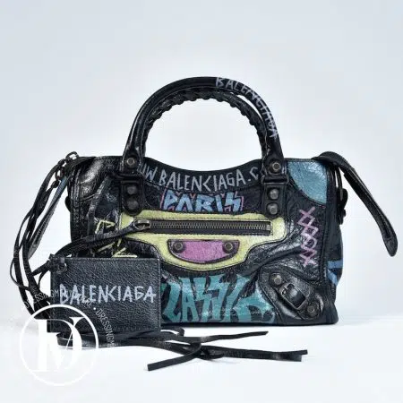 Sac City Graffiti small en cuir noir - Balenciaga Sac City Graffiti small en cuir noir - Balenciaga Dressingment Votre