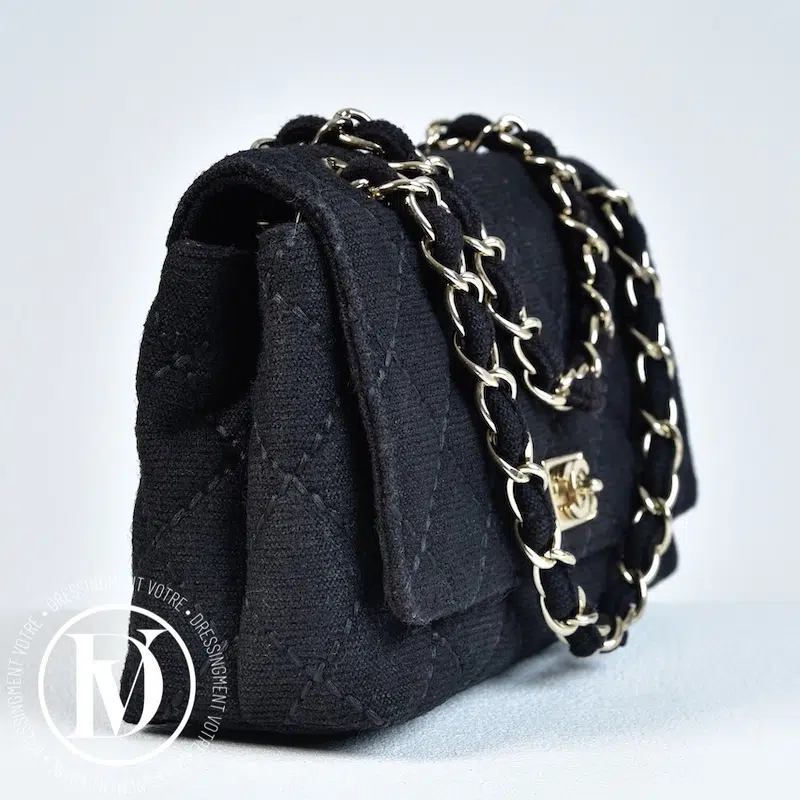 Sac Wild Stitch en tissu surpiqué noir - Chanel Sac Wild Stitch en tissu surpiqué noir - Chanel – Image 3