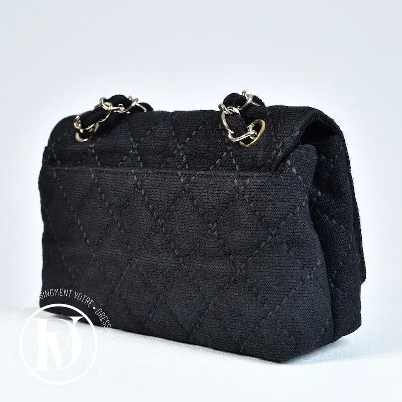 Sac Wild Stitch en tissu surpiqué noir - Chanel Sac Wild Stitch en tissu surpiqué noir - Chanel – Image 4