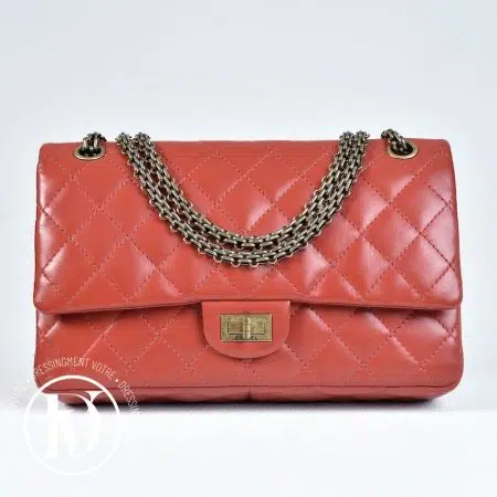 Sac 2.55 en cuir matelassé rouge - Chanel Sac 2.55 en cuir matelassé rouge - Chanel Dressingment Votre