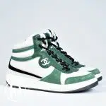 Sneakers montantes CC blanc & vert p.36 - Chanel Dressingment Votre