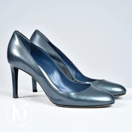 Escarpins en cuir verni bleu/gris p.37,5 - Dior Christian Dior d'Occasion : Article de Mode & Luxe ! Escarpins en cuir verni bleu/gris p.37,5 - Dior Dressingment Votre