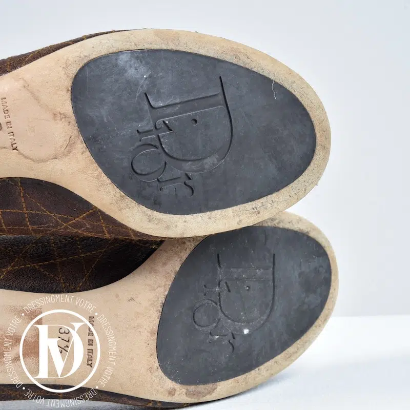 Escarpins vintages en cuir marron p.37,5 - Dior Escarpins vintages en cuir marron p.37,5 - Dior – Image 6
