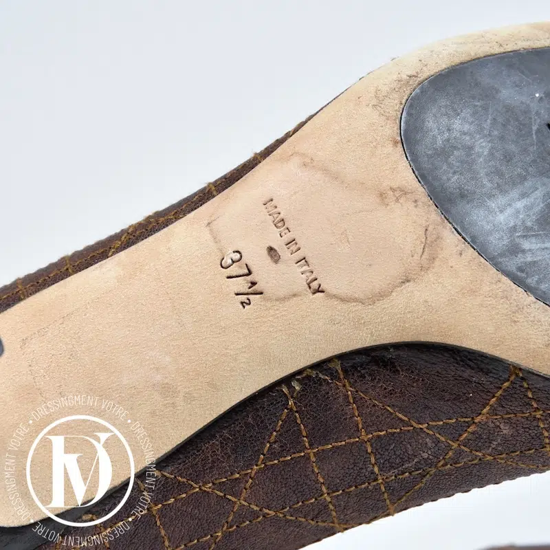 Escarpins vintages en cuir marron p.37,5 - Dior Escarpins vintages en cuir marron p.37,5 - Dior – Image 7