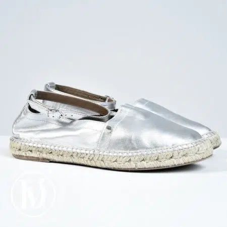 Espardilles en cuir argenté p.38 - Hermès Dressingment Votre