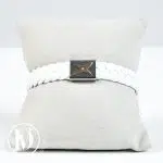 Bracelet Mec J'te Kiff en cuir blanc - Mauboussin Dressingment Votre