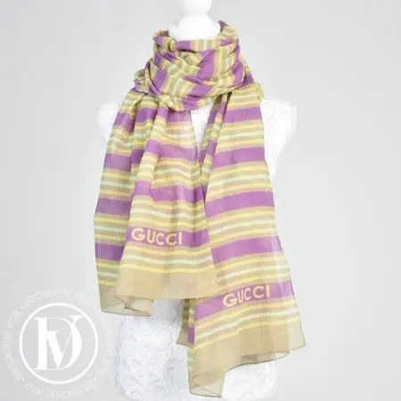 Grande étole à rayures multicolores - Gucci Grande étole à rayures multicolores - Gucci Dressingment Votre