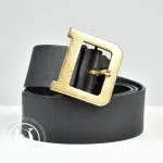Ceinture Diorquake en cuir noir t.75 - Dior Dressingment Votre