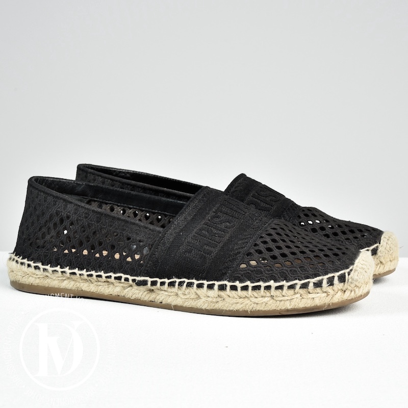 Espadrilles Granville perforées noires p.37,5 - Dior Dressingment Votre