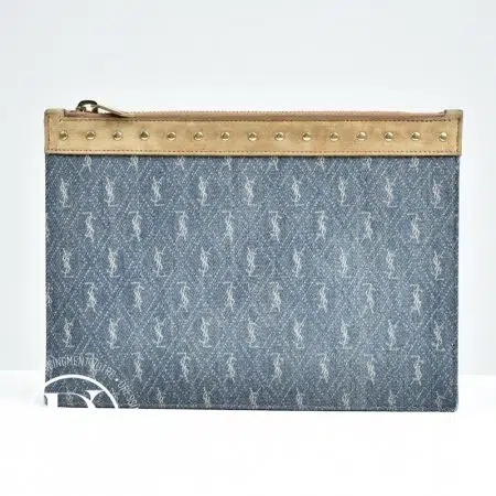 Pochette denim all over monogram - Saint Laurent Pochette denim all over monogram - Saint Laurent Dressingment Votre
