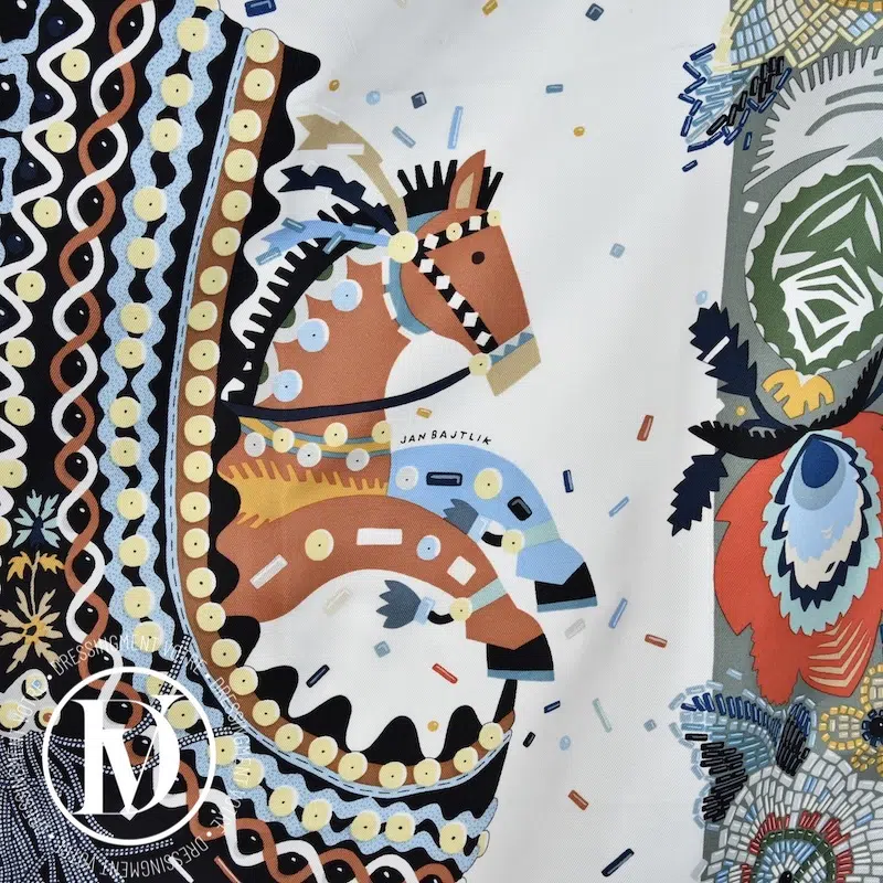 Carré 90 en soie "Costume de Fête" - Hermès Carré 90 en soie "Costume de Fête" - Hermès – Image 8