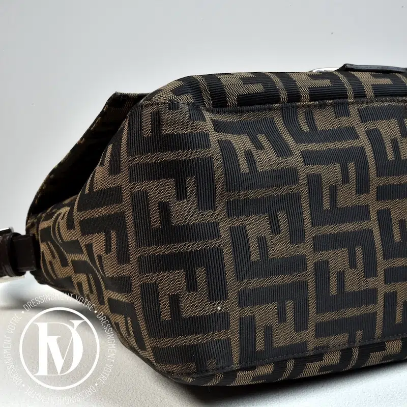 Sac Big Mama monogram en tissu marron - Fendi Sac Big Mama monogram en tissu marron - Fendi – Image 7