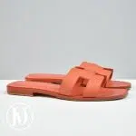 Mules Oran en cuir Epsom orange p.39 - Hermès Dressingment Votre