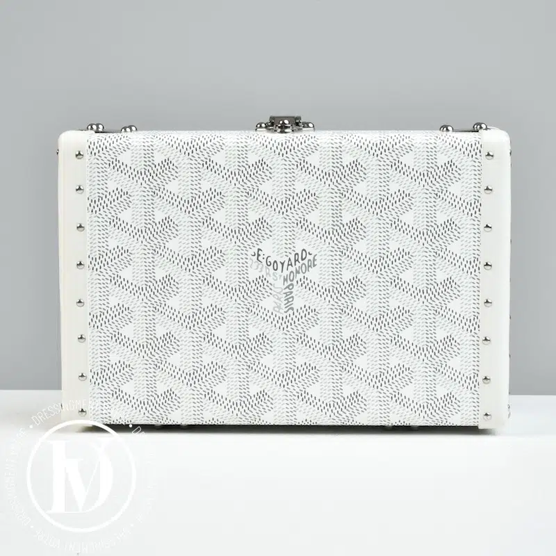 Sac Malle Minaudière en toile Goyardine blanc - Goyard Sac Malle Minaudière en toile Goyardine blanc - Goyard